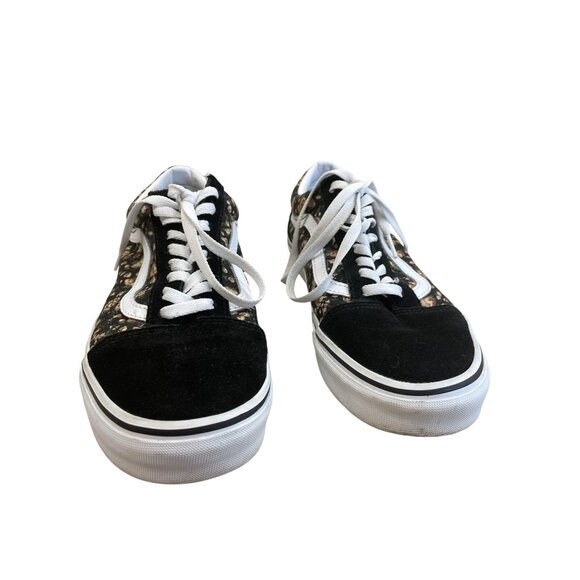 Vans Old Skool Mens Black Floral leather Low Sneakers Size 10 SKU 8394 - Picture 5 of 12